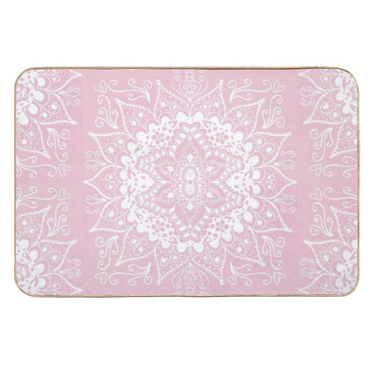 Mandala Baby Pink  Anti-Trip Bath Mat