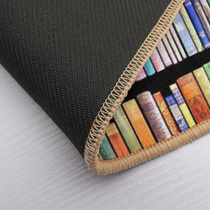 Bookworms Delight  Antique Book Library for Bibliophile  Eco-Friendly Bath Mat