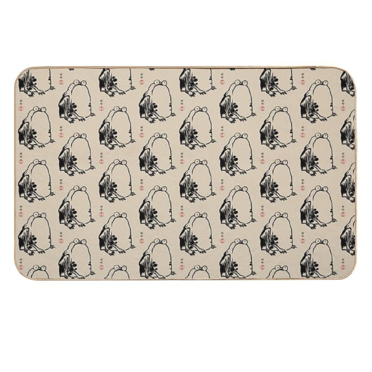 Grumpy Frog Japanese Matsumoto Hoji  Pet-Safe Bath Mat