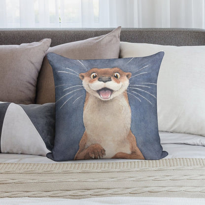 Otter! Soft Reinforced Edging Throw Pillow