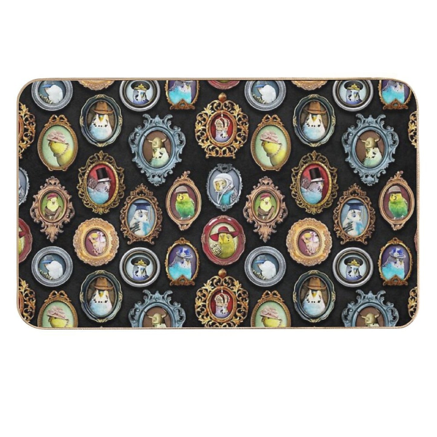 Budgies in Hats  High-Traffic Bath Mat