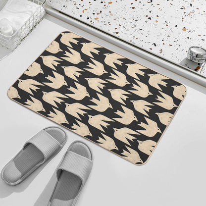 Doves in Flight  Fade-Resistant Bath Mat