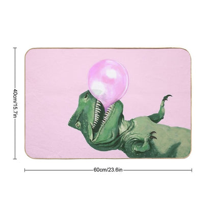 Bubble Gum T-Rex in Pink  Multi-Purpose Bath Mat