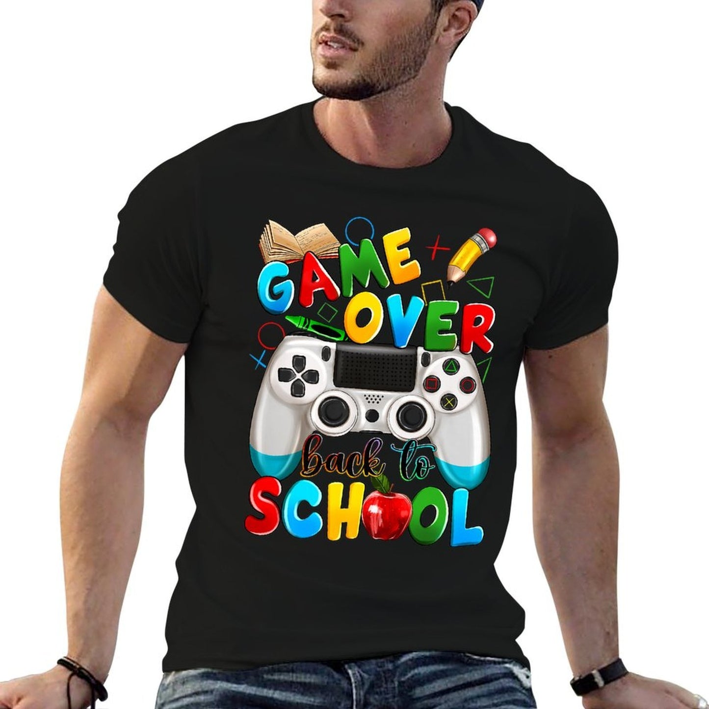 Game Over Back to School - Crush The School Year! Premium  Cotton T-Shirt