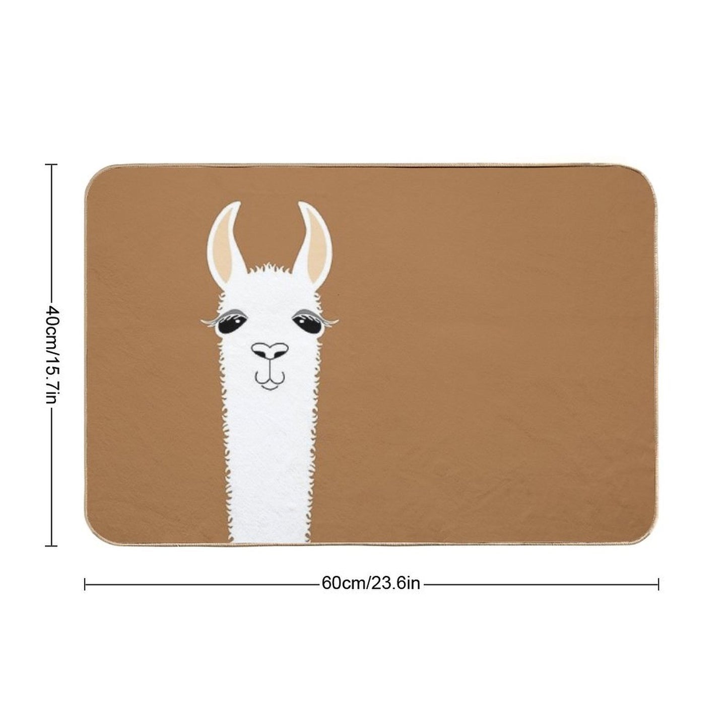 LLAMA PORTRAIT #9  Toxin-Free Bath Mat