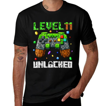 Birthday Boy Level 11 Unlocked 11th Birthday Game Pixel Comfortable T-Shirt