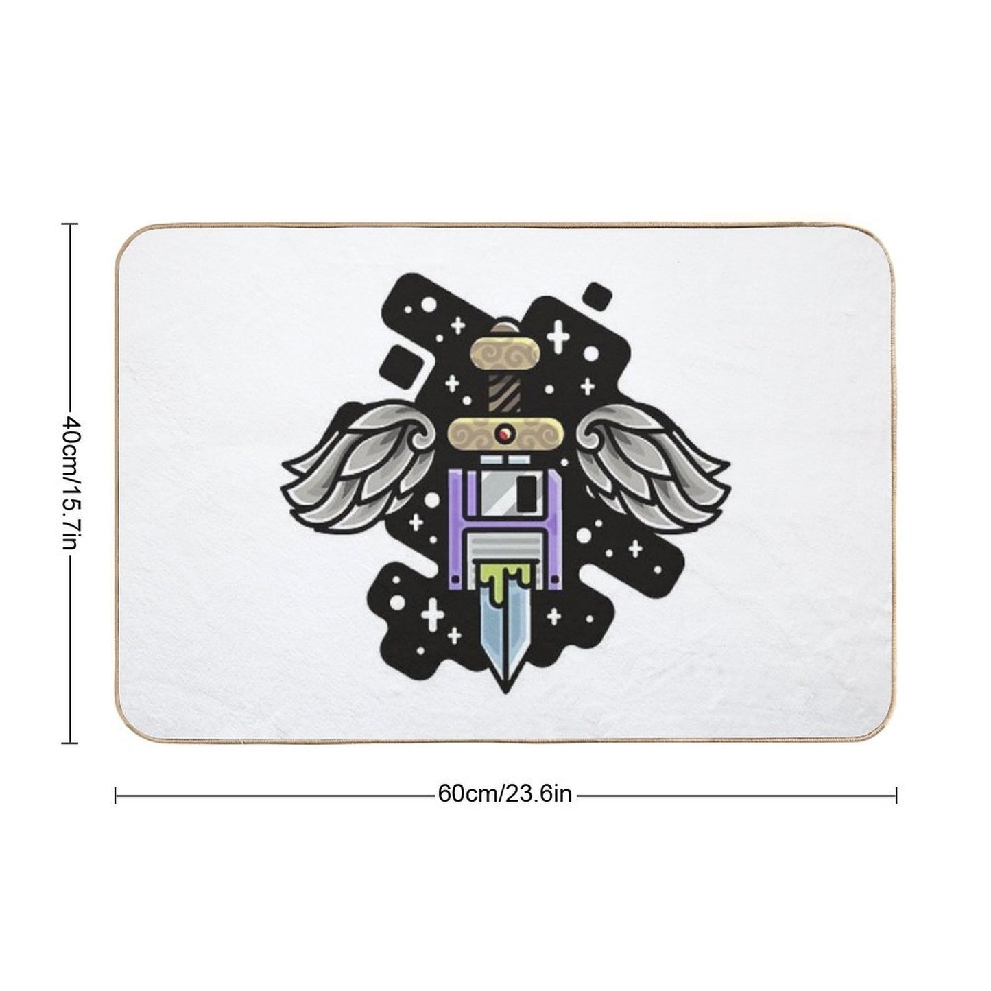 Wings Floppy Sword Durable Bath Mat