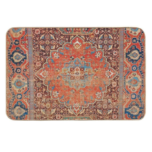 17th Century Persian Rug Print  Easy Maintenance Bath Mat