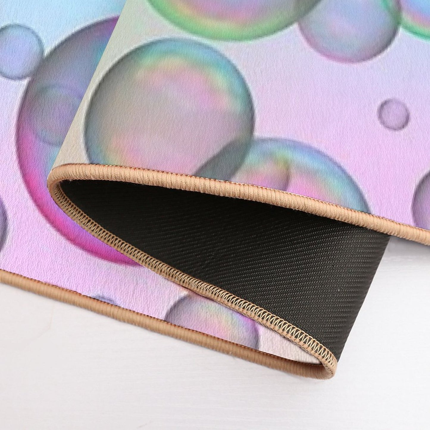 Iridescent Soap Bubbles Variation Colorful  Anti-Trip Bath Mat