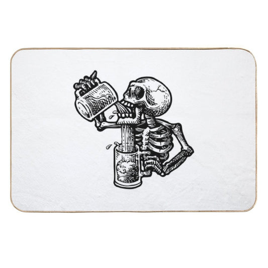 Drunk Skull  Pet-Safe Bath Mat
