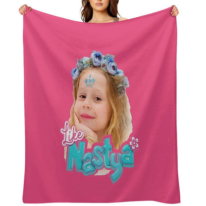 Like Nastya Girl Gift-ready Throw Blanket
