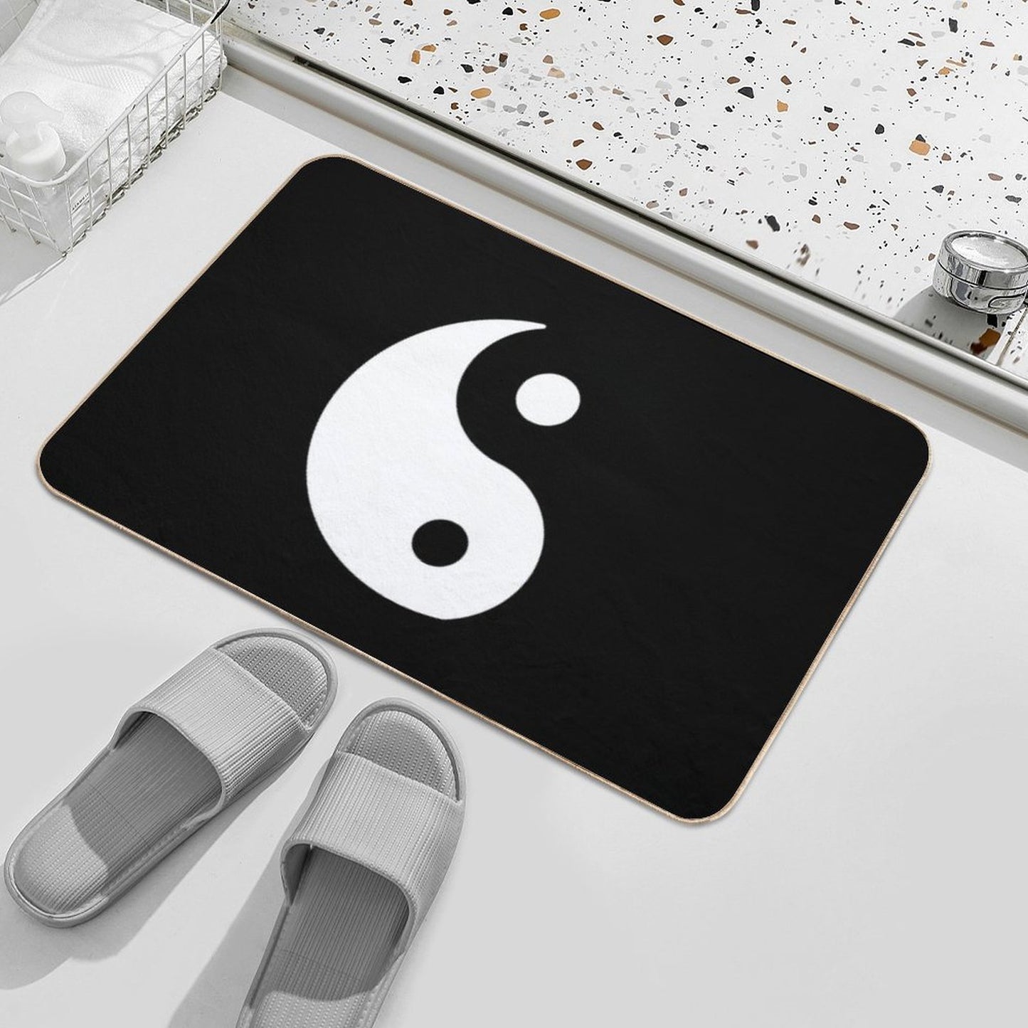 Yin Yang  Easy To Clean Bath Mat