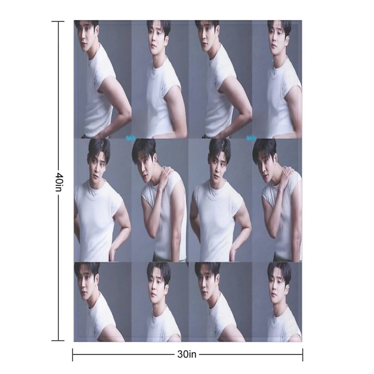 Rowoon Collage Travel-friendly Throw Blanket