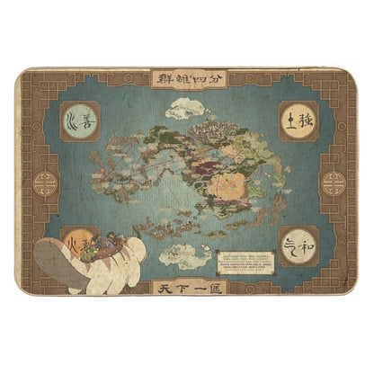 Avatar The Last Airbender Map Durable Bath Mat