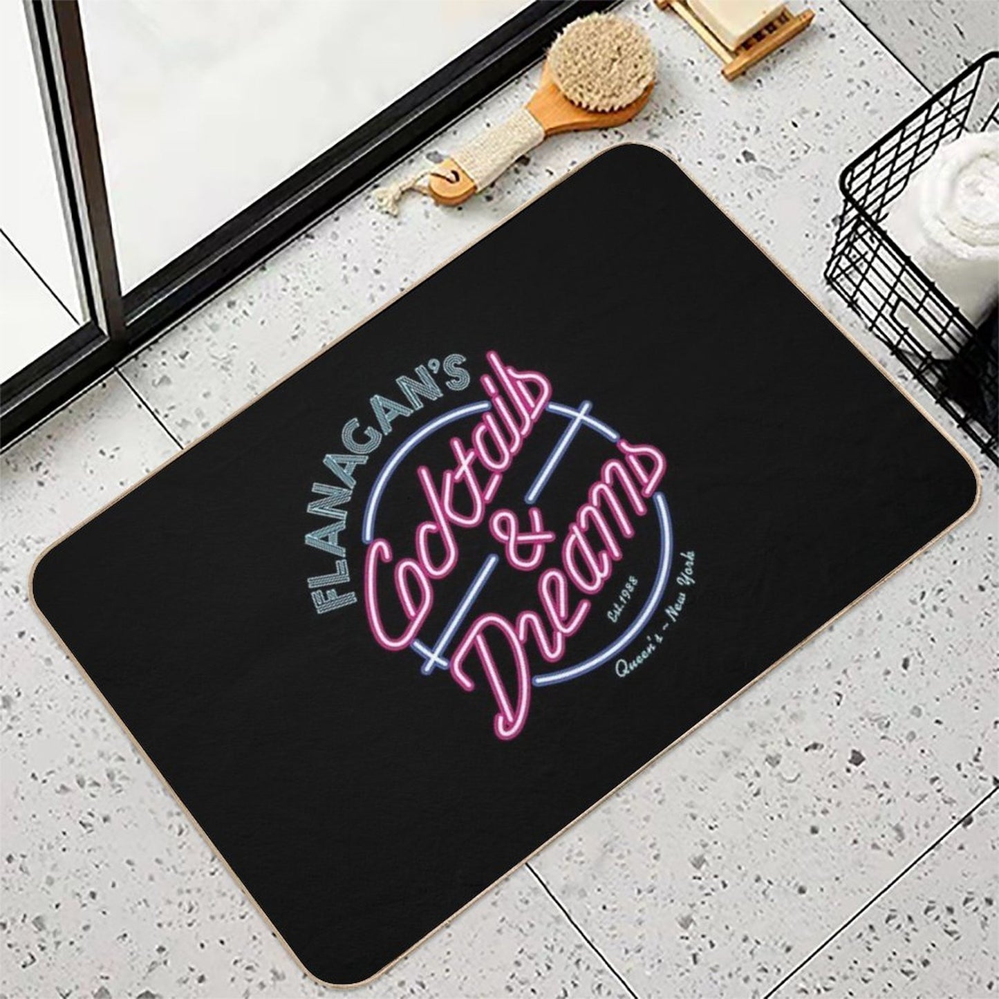 Flanagan's Cocktails & Dreams  Dirt-Trapping Bath Mat