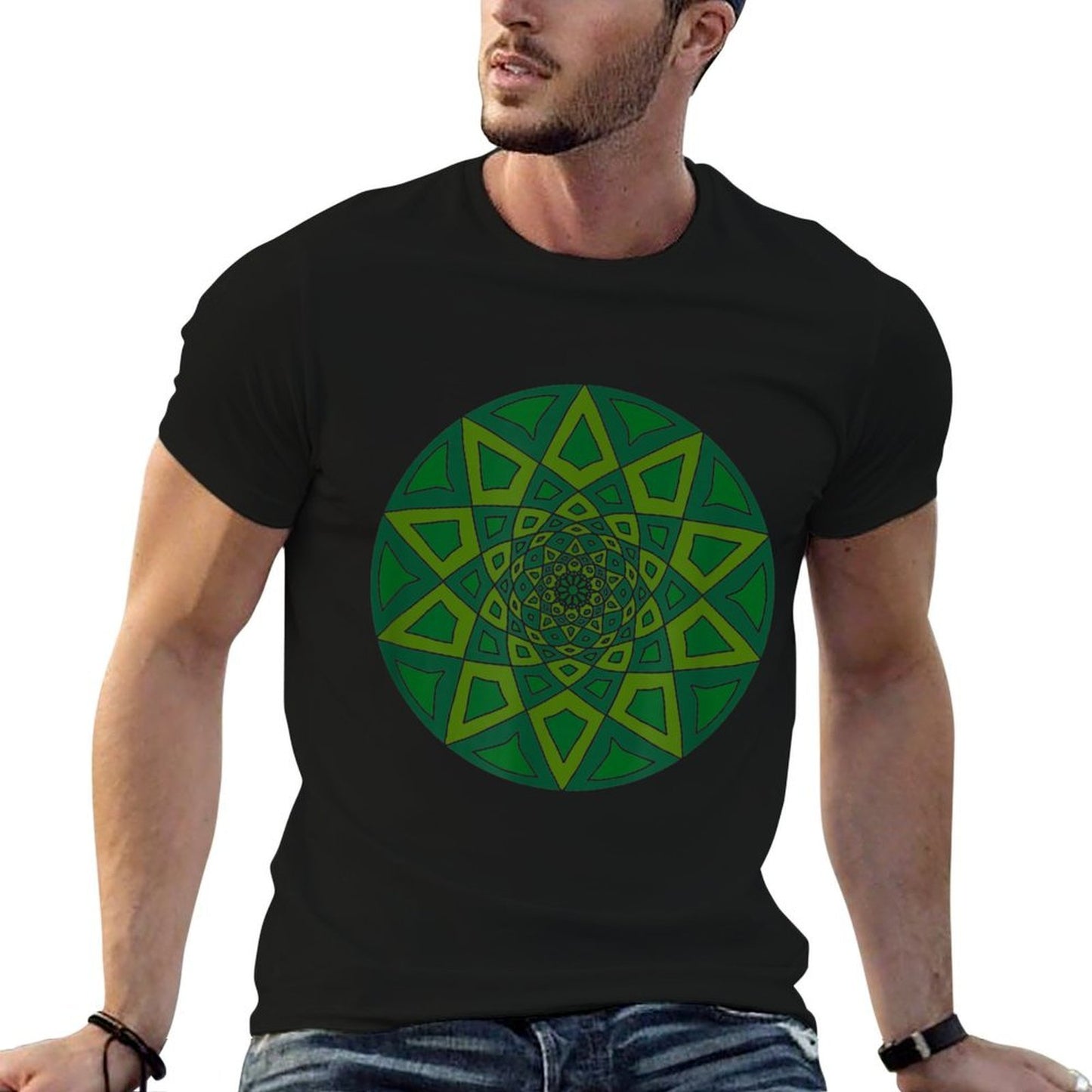 Awesome Abstract Design Trippy Psychedelic Geometric Hippie  Stretchy T-Shirt