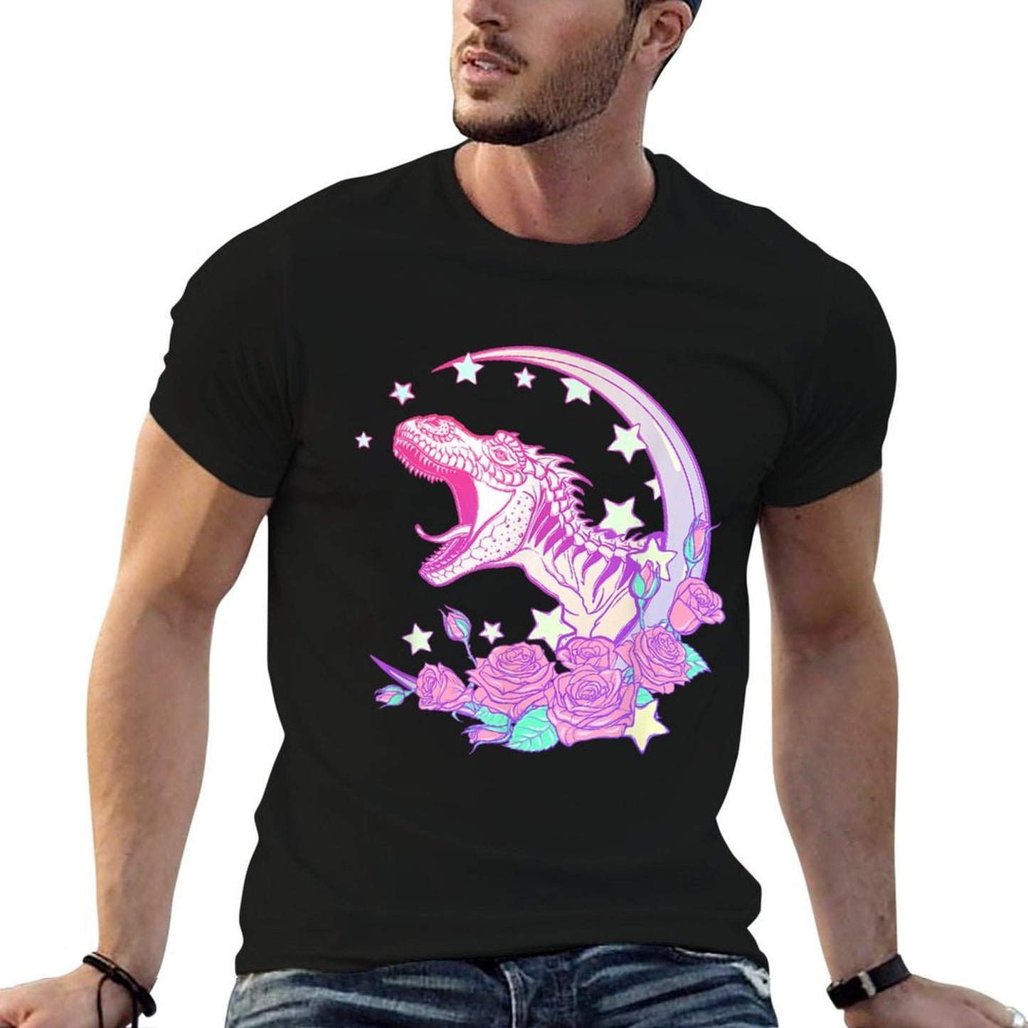 Pastel Goth Trex - Vaporwave Aesthetic  Rolled Sleeves T-Shirt