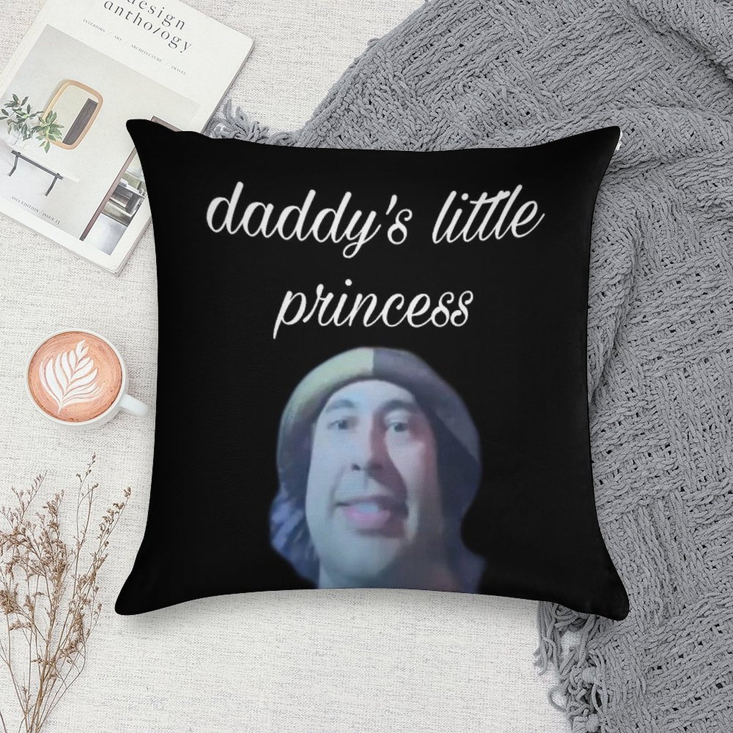 I Love Vic Fuentes 3 Soft Hidden Zipper Throw Pillow