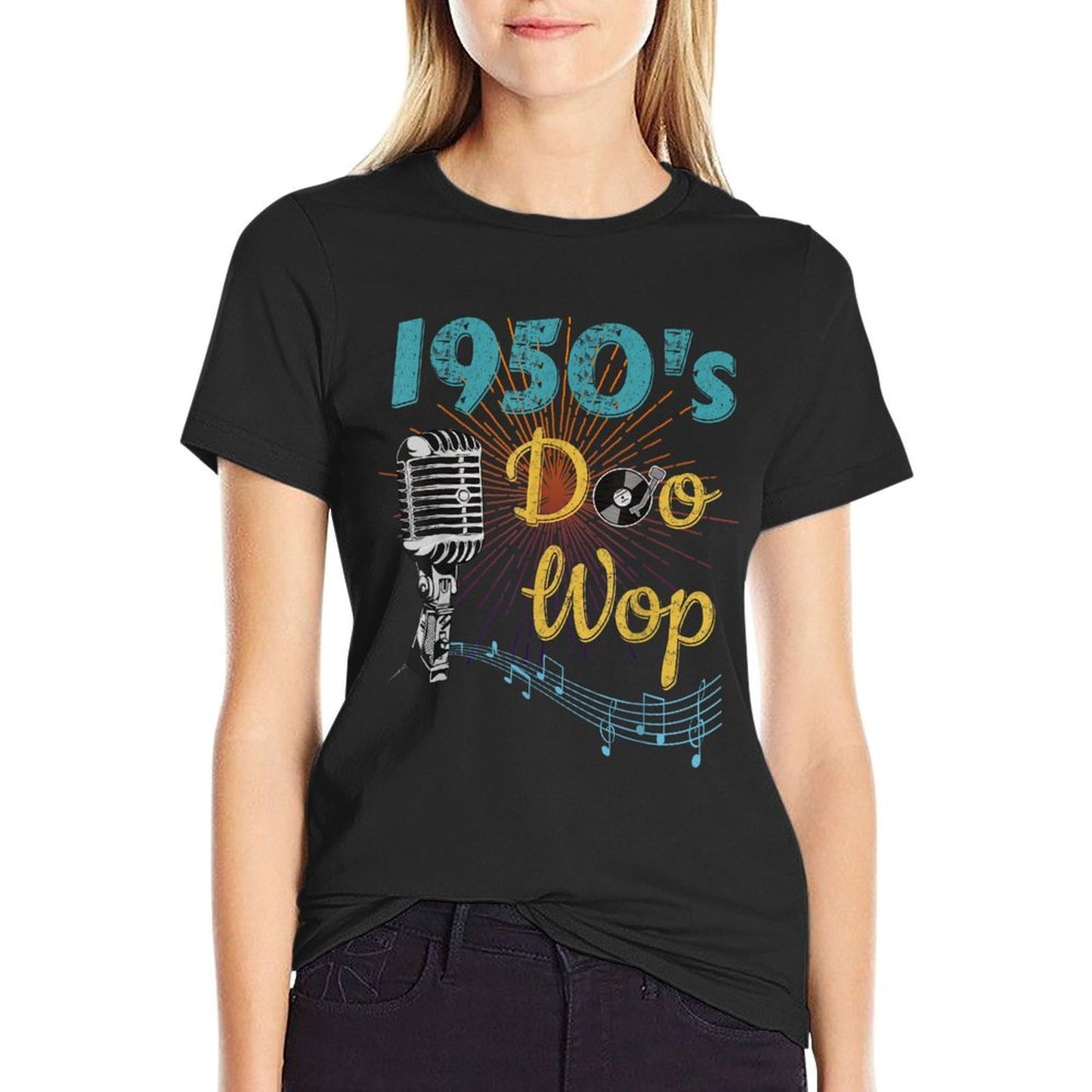 1950s Doo Wop Retro Vintage  Moisture-wicking T-Shirt