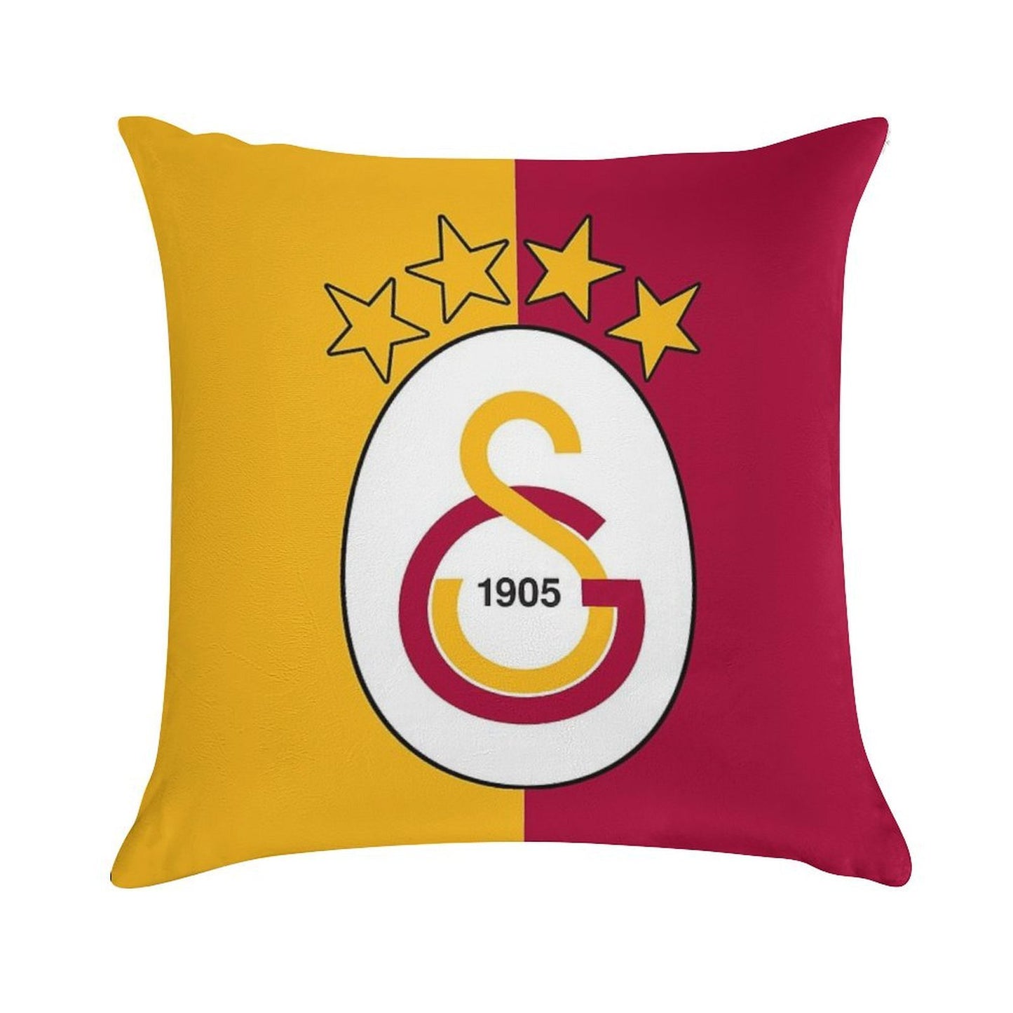 Galatasaray Badge Soft Hidden Zipper Throw Pillow