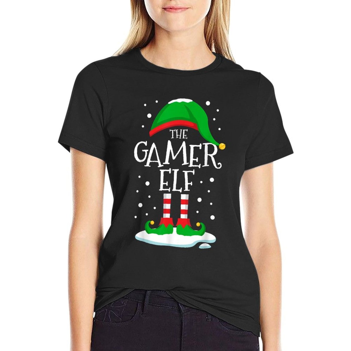The Gamer Elf Christmas Family Matching Xmas Video Game  Quick-drying T-Shirt