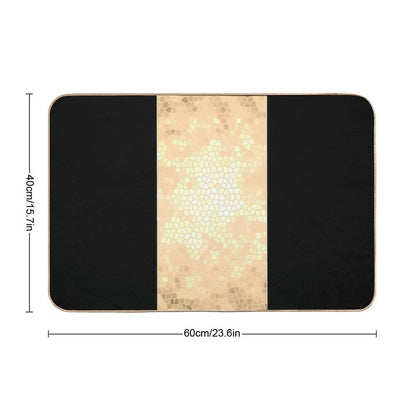 Elegant Gold And Black Design Durable Bath Mat