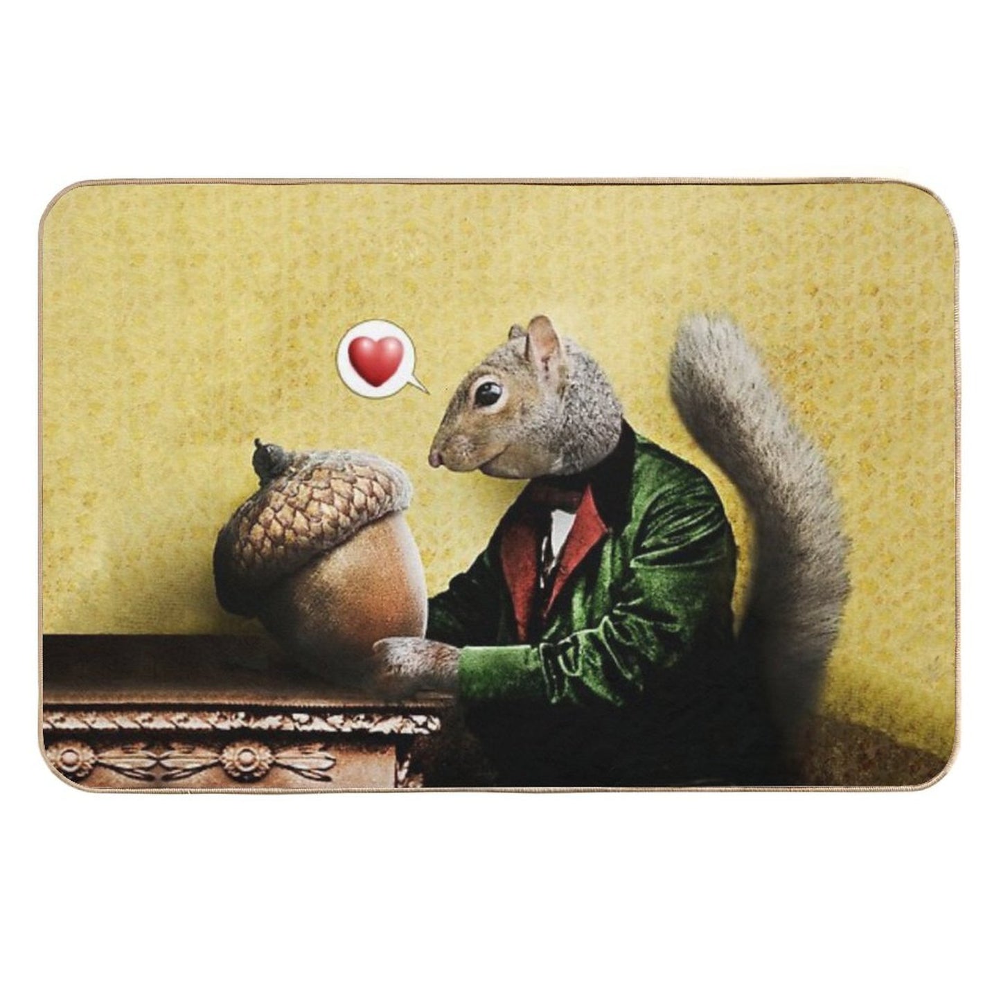 Mr. Squirrel Loves His Acorn Durable Bath Mat
