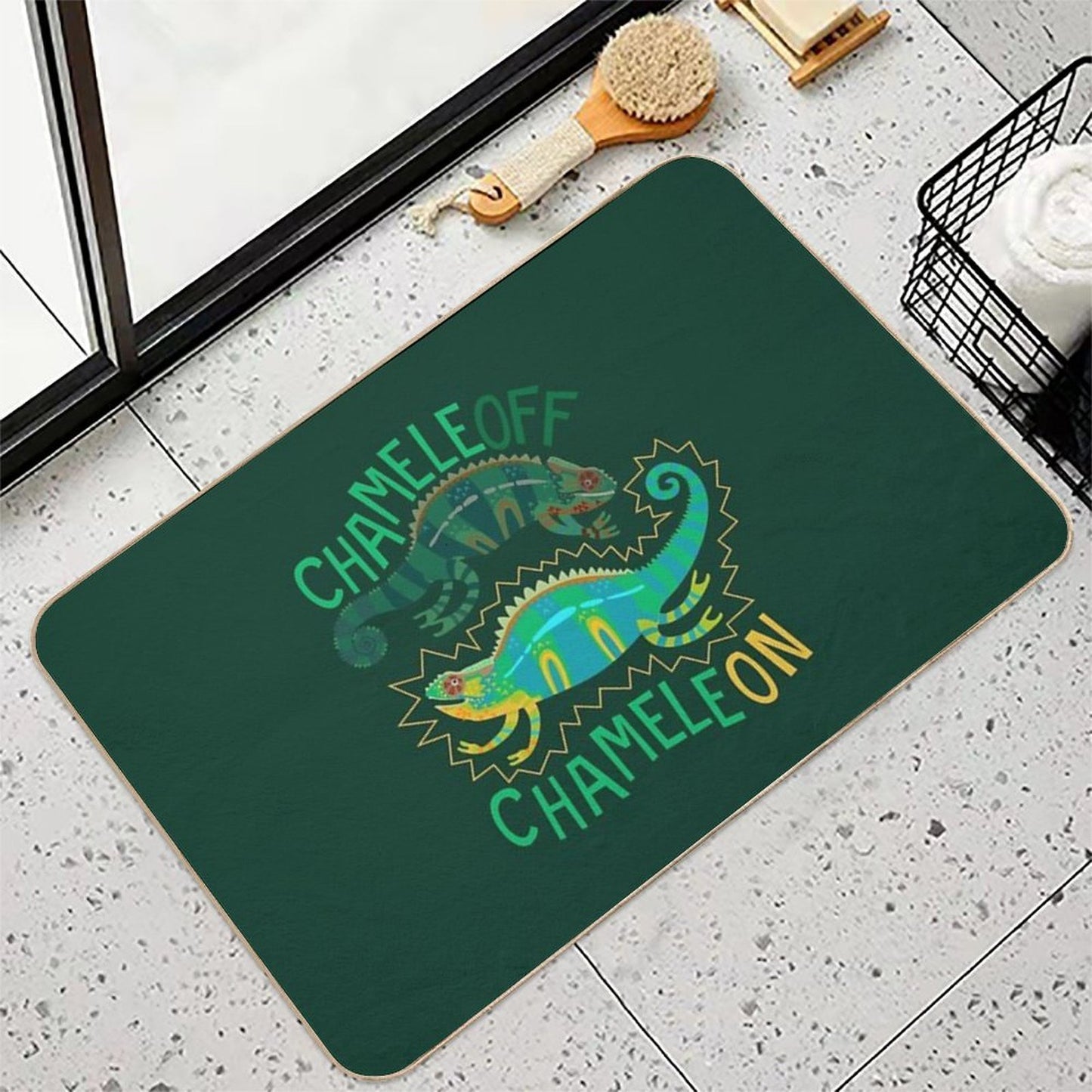 Chameleoff, Chameleon  Dirt-Trapping Bath Mat