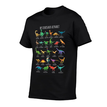Types Of Dinosaurs Alphabet A-Z ABC Dino Identification  Moisture-wicking T-Shirt