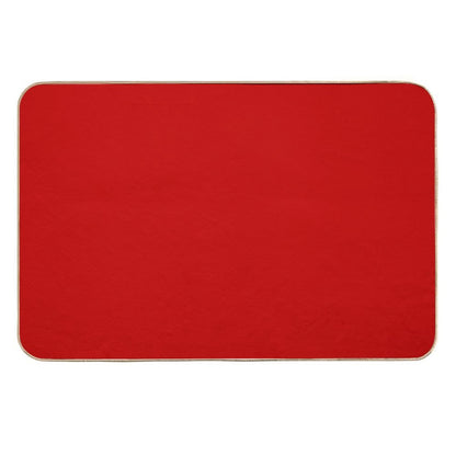 Cherry Red Solid Color  Long-Lasting Bath Mat
