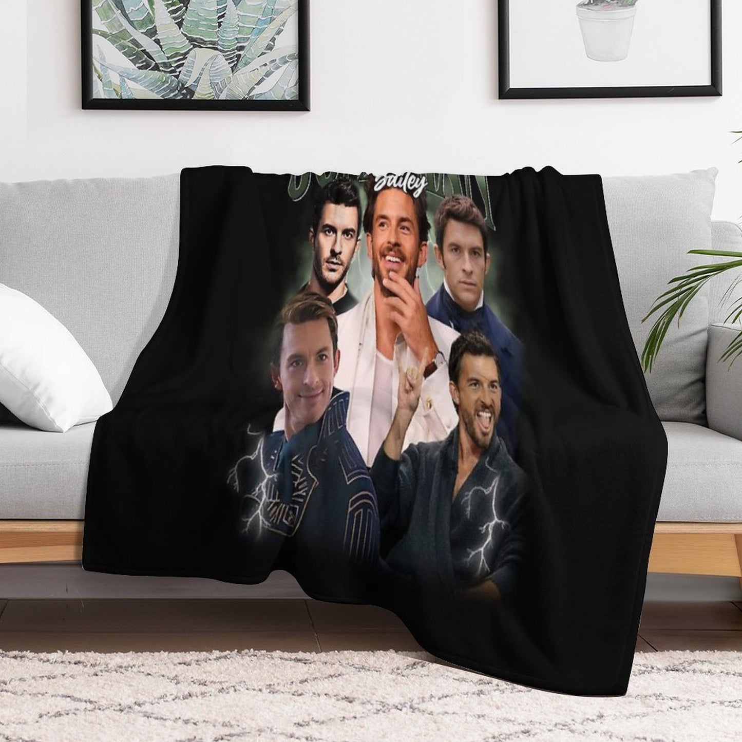 Vintage Jonathan Bailey Fiyero, Retro Bootleg 90s Wicked Movie 2 Shrink-resistant Throw Blanket