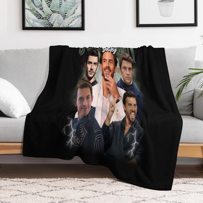 Vintage Jonathan Bailey Fiyero, Retro Bootleg 90s Wicked Movie 2 Shrink-resistant Throw Blanket