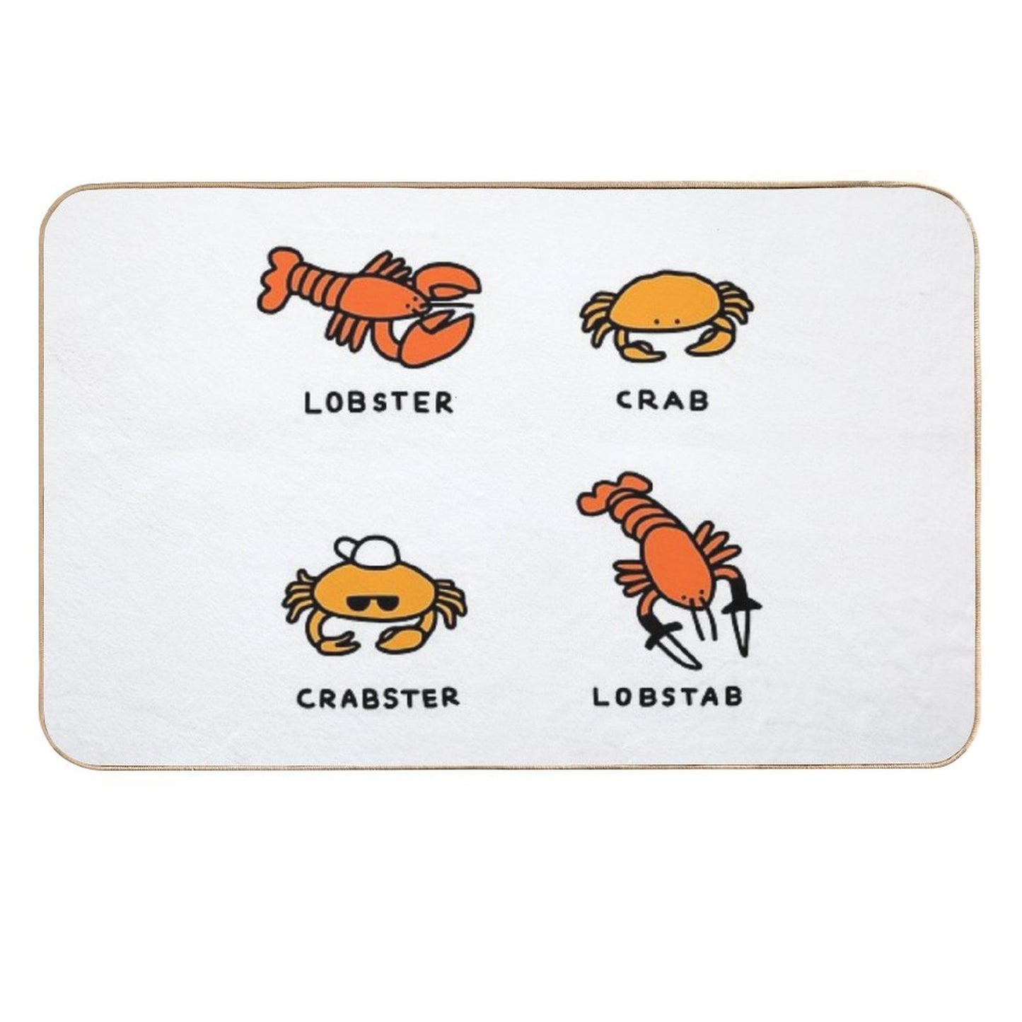 Lobster + Crab  Repositionable Bath Mat