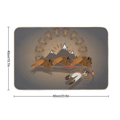 Buffalo People  Dirt-Trapping Bath Mat