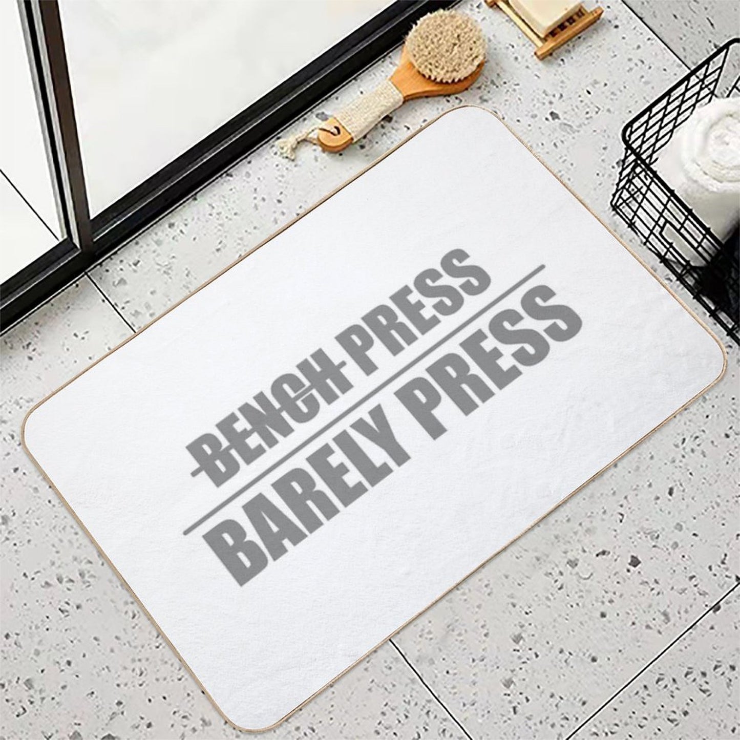 Bench Press, Barely Press  Versatile Bath Mat