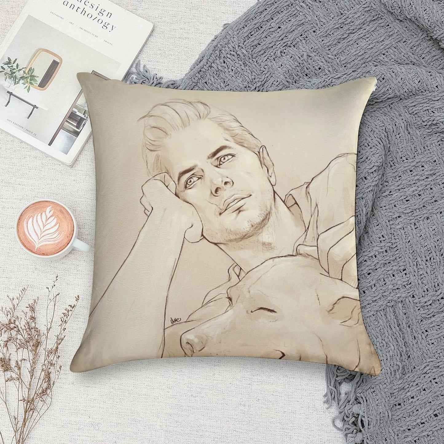 Looking at Her (dreamy!Cullen) Soft Bedroom Essential Throw Pillow