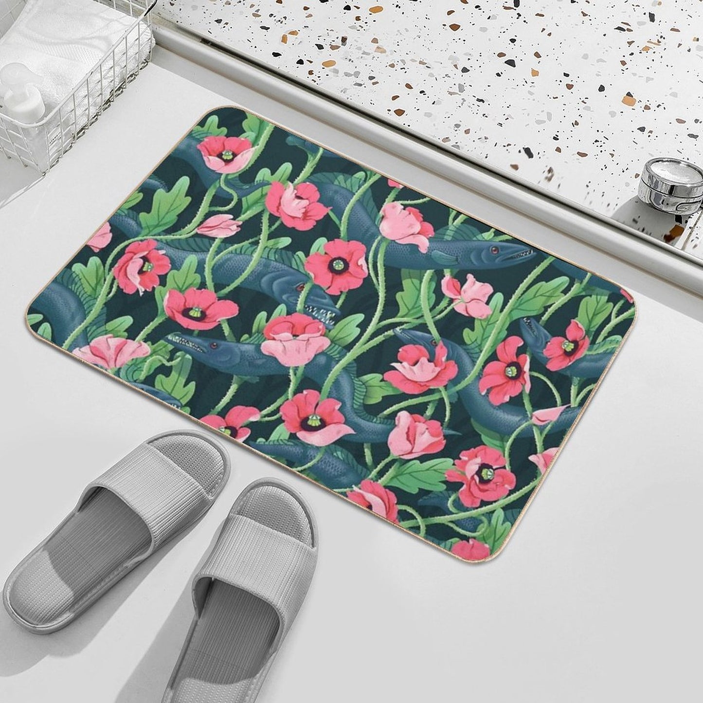 Barracuda - Midnight  Versatile Bath Mat