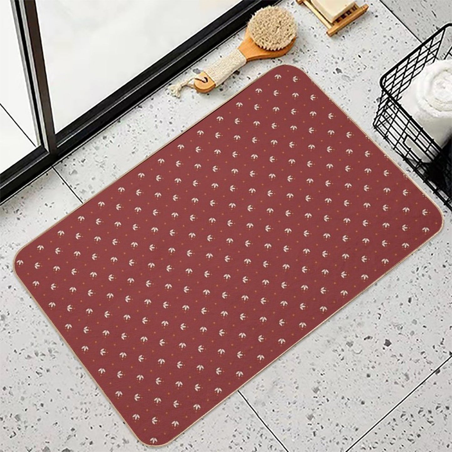 Florette (pomme)  Repositionable Bath Mat