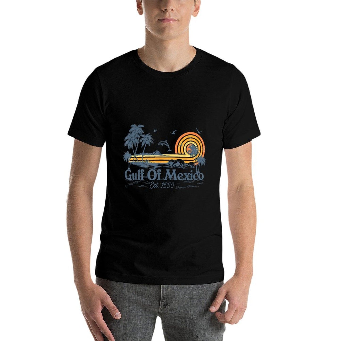 Gulf of Mexico  Rolled Sleeves T-Shirt