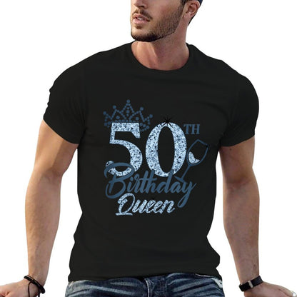 Stepping Into My 50th Birthday Queen Gift for Her Woman Birt  Moisture-wicking T-Shirt