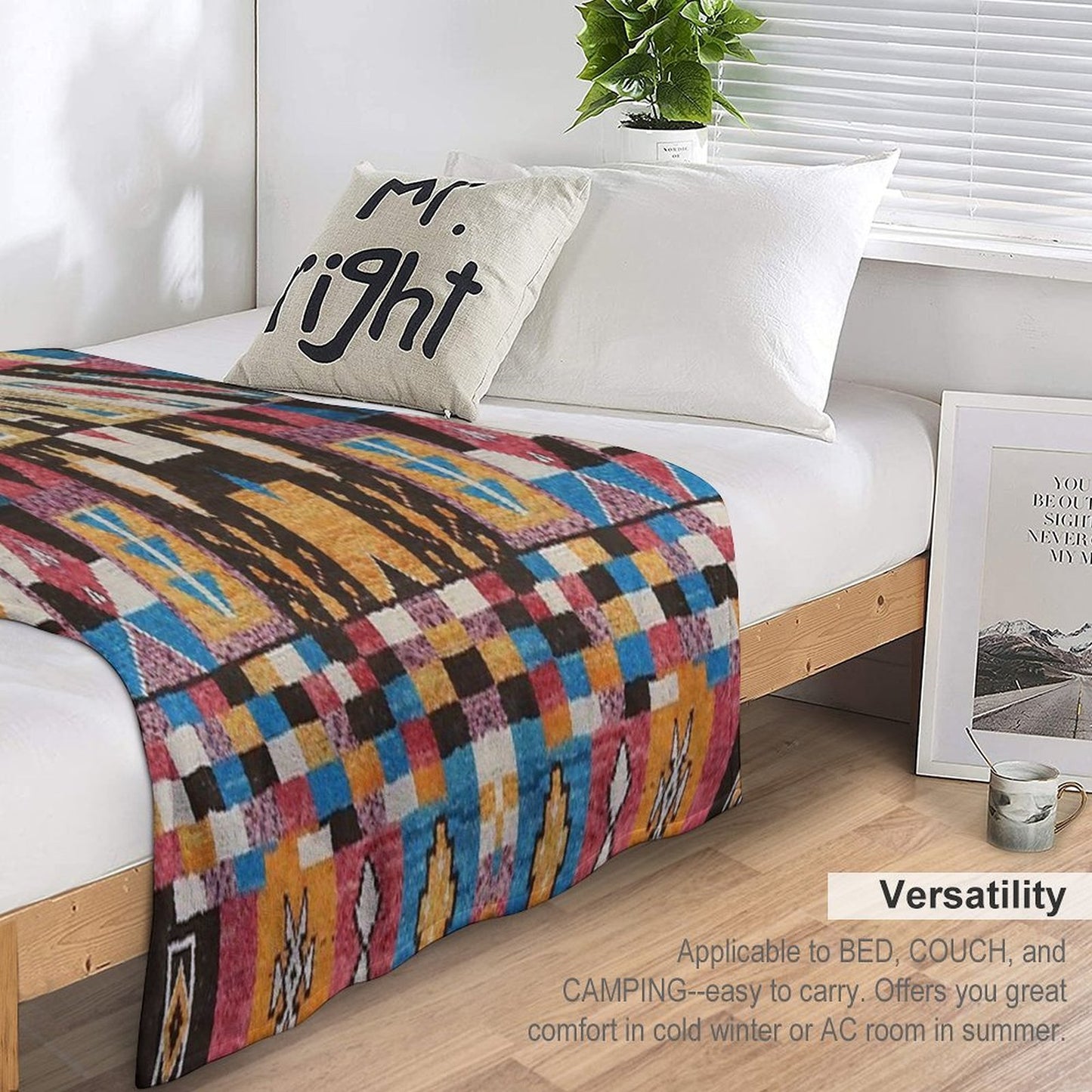 Moroccan Heritage Pattern Carpet All-season Throw Blanket
