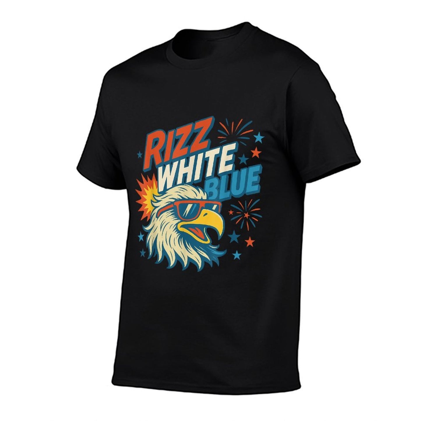 Rizz White Blue Patriotic Eagle 4th Of July  Moisture-wicking T-Shirt