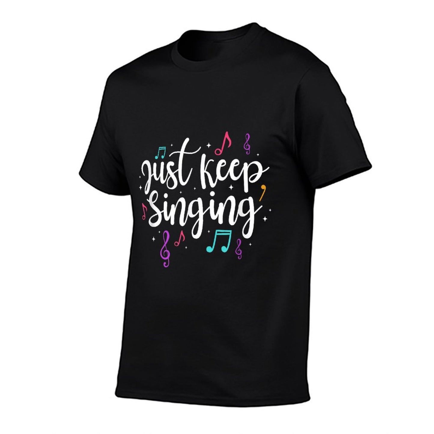 Just Keep Singing Singer Music Teacher Motivational  Heathered Texture T-Shirt