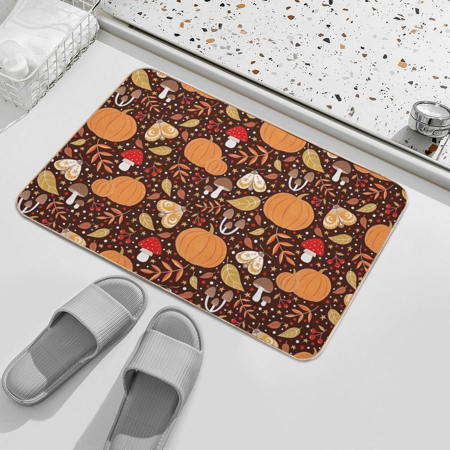 Autumn Elements  Easy To Clean Bath Mat