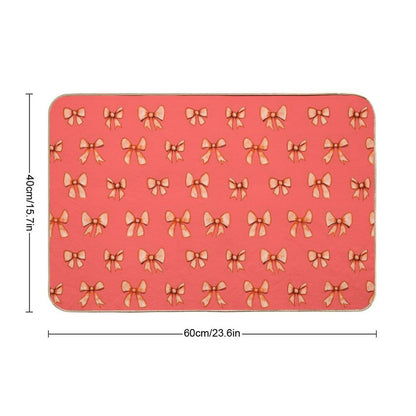 Bows That Don’t Come Undone. Soft Ribbons, Sweet Watercolor... And A Phrase with Attitude Knot Sorry. Because You Don’t Always  Stain-Proof Bath Mat