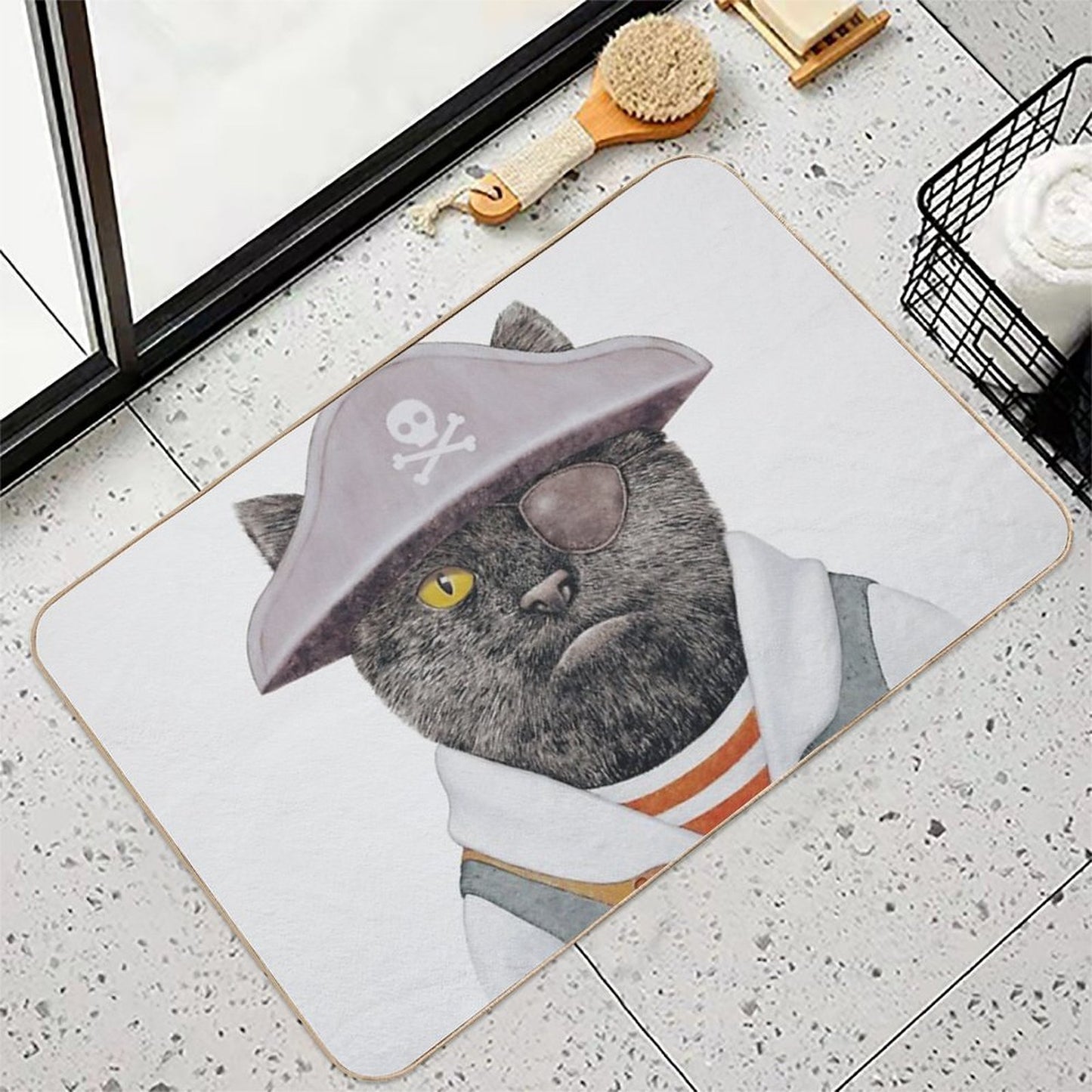 Pirate Cat  Versatile Bath Mat