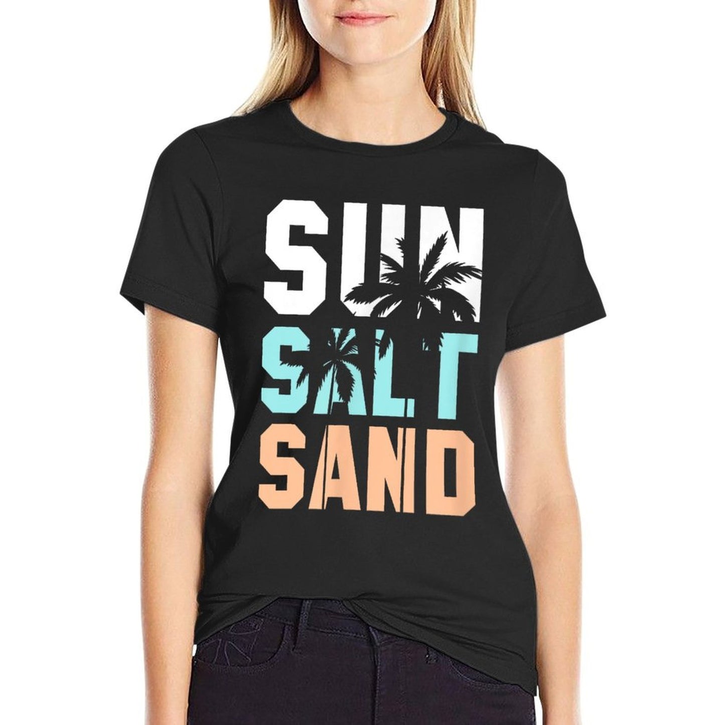 Life Is Better at The Beach, Vacation, Sun, Salt, Sand  Trendy Pattern T-Shirt