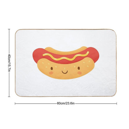 Happy Hot Dog  Eco-Friendly Bath Mat