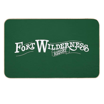 Fort Wilderness Resort Logo  Easy Maintenance Bath Mat