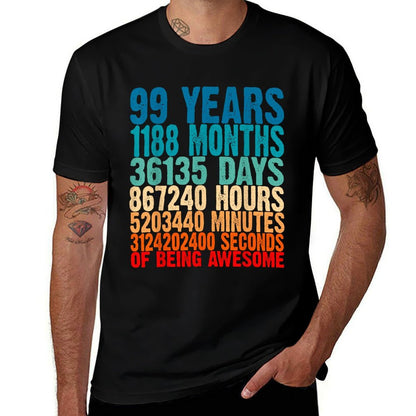 99 Years Of Being Awesome Gifts 99 Years Old 99 Birthday  Durable T-Shirt